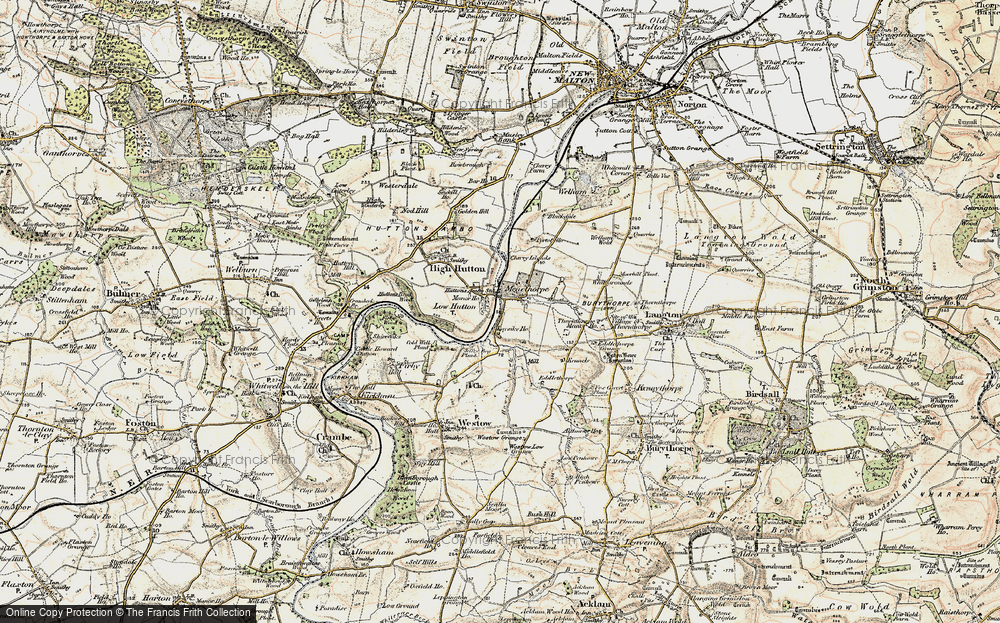 Old Map of Huttons Ambo, 1903-1904 in 1903-1904