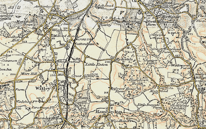 Old map of Hydestile in 1897-1909