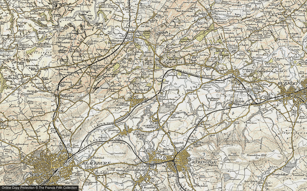 Old Map of Historic Map covering Brownsills in 1903