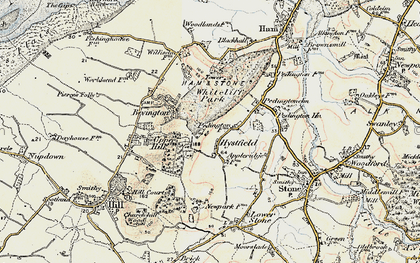 Old map of Hystfield in 1899-1900