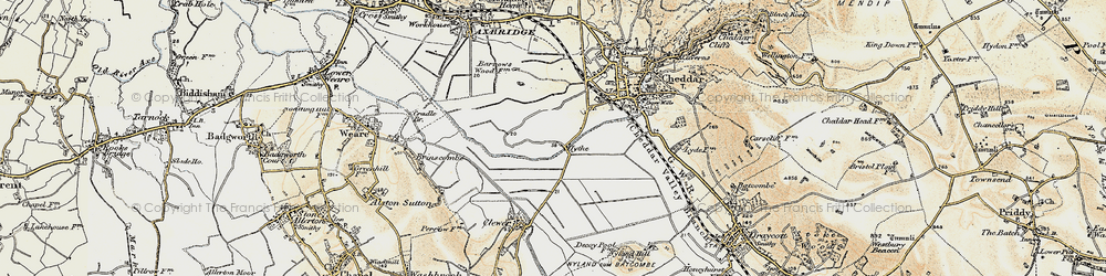 Old map of Hythe in 1899-1900