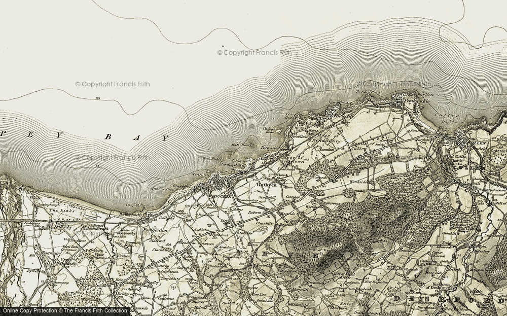Old Map of Ianstown, 1910 in 1910