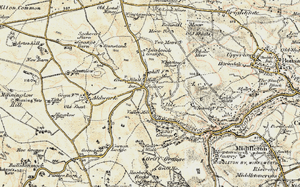 Old map of Ible in 1902-1903