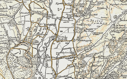 Old map of Ibsley in 1897-1909