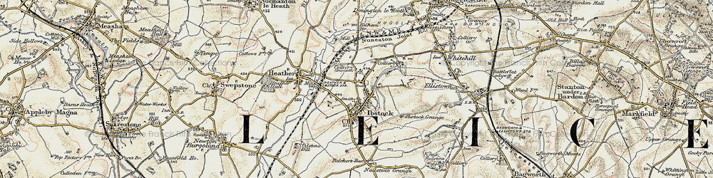 Old map of Ibstock in 1902-1903
