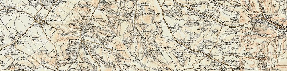 Old map of Ibstone in 1897-1898