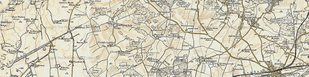 Old map of Ibworth in 1897-1900