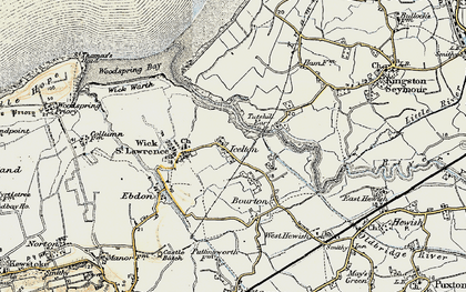 Old map of Icelton in 1899-1900