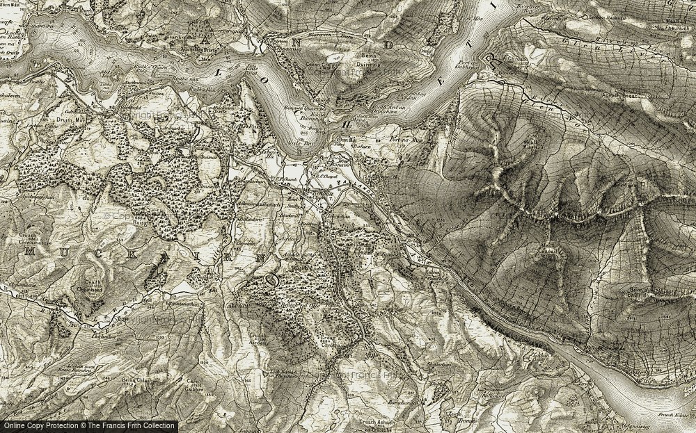Old Map of Ichrachan, 1906-1907 in 1906-1907