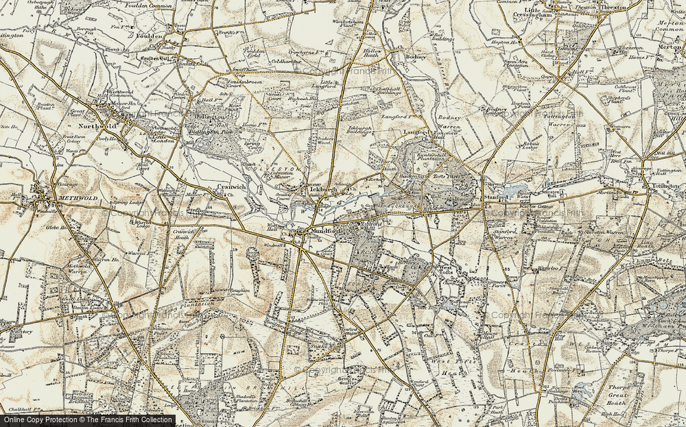 Old Map of Ickburgh, 1901-1902 in 1901-1902