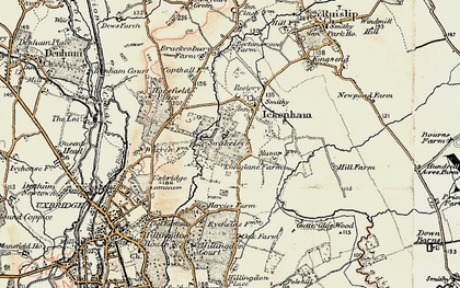 Old map of Ickenham in 1897-1909