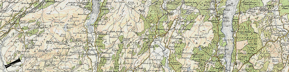 Old map of Ash Slack in 1903-1904