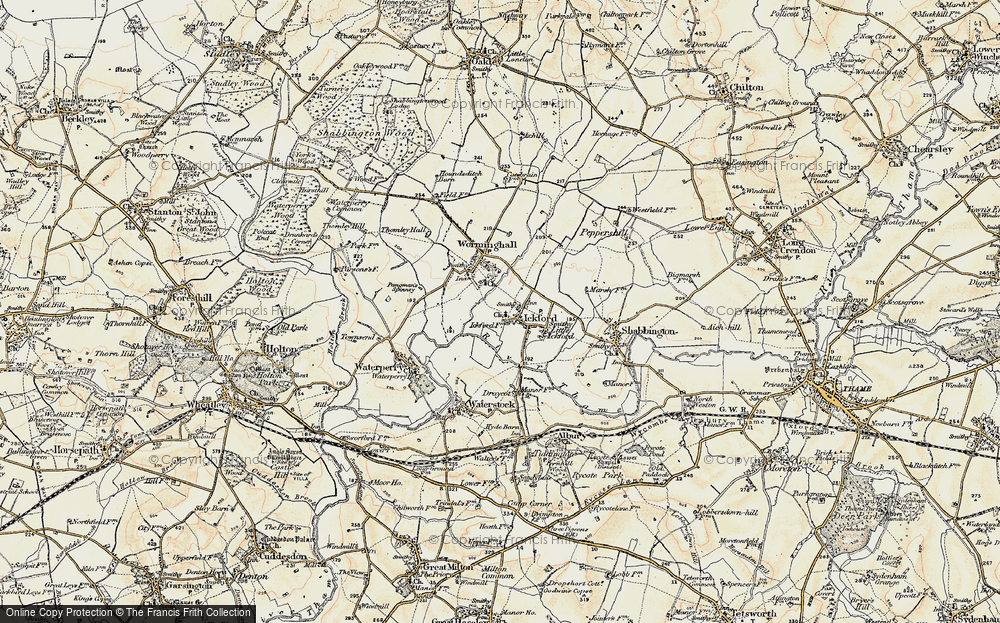 Old Map of Ickford, 1898-1899 in 1898-1899