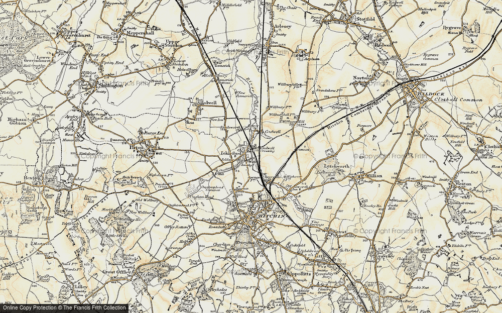Old Map of Ickleford, 1898-1899 in 1898-1899