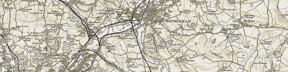 Old map of Ickles in 1903