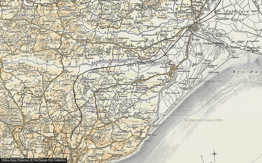 Old Map of Icklesham, 1898 in 1898