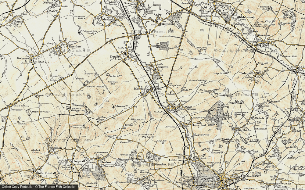 Old Map of Ickleton, 1898-1901 in 1898-1901