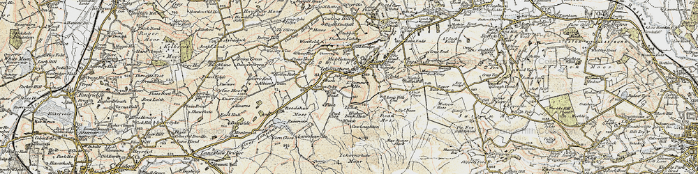 Old map of Ickornshaw in 1903-1904