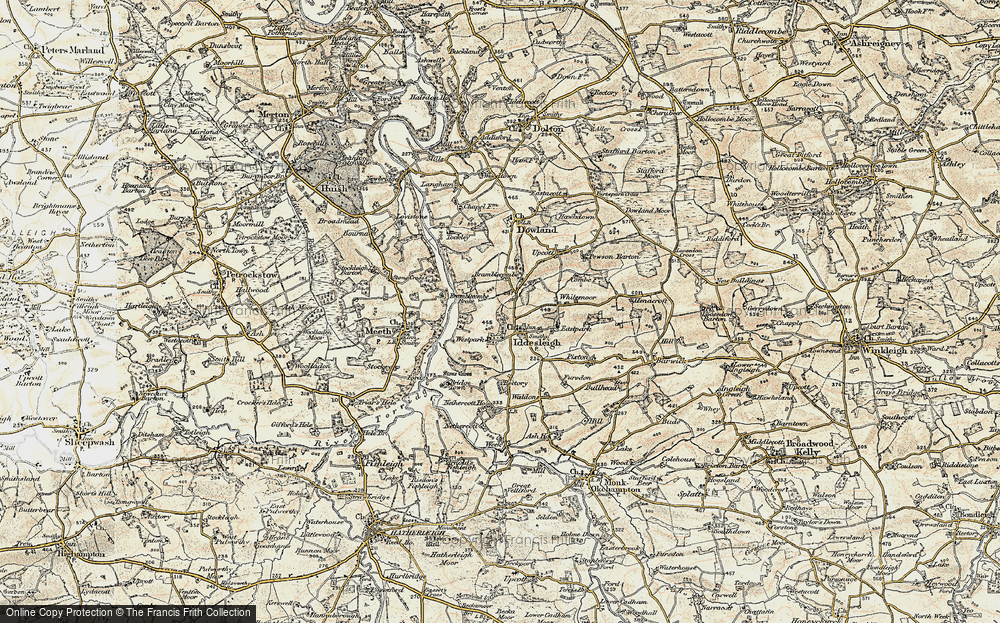 Old Map of Iddesleigh, 1899-1900 in 1899-1900