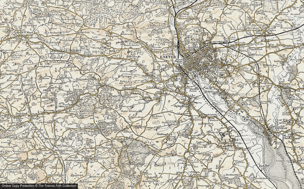 Old Map of Ide, 1899 in 1899