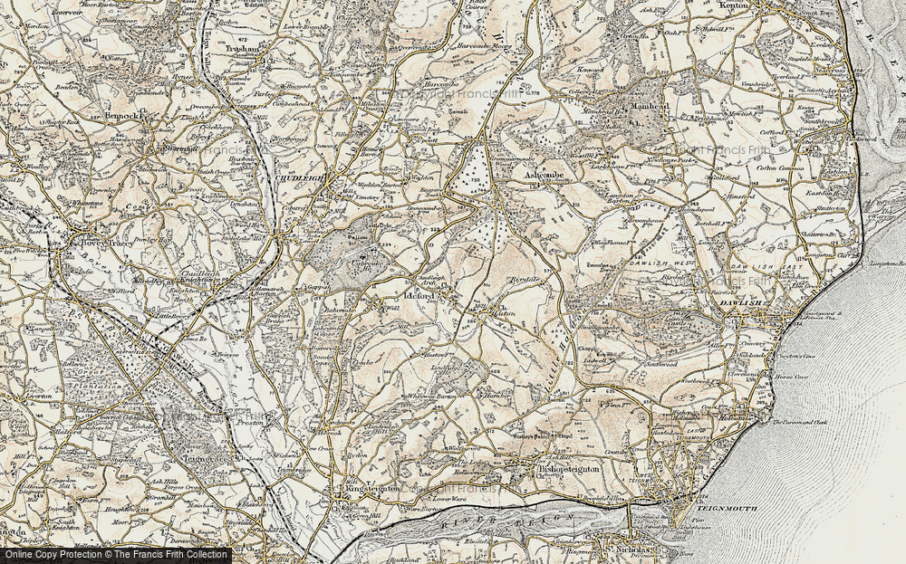 Old Map of Ideford, 1899 in 1899