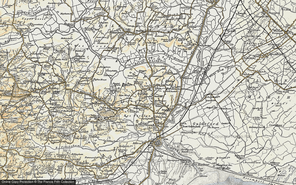 Old Map of Historic Map covering Baron's Grange in 1898