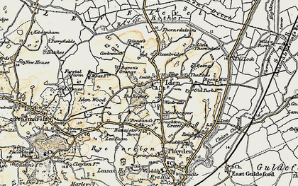 Old map of Iden in 1898