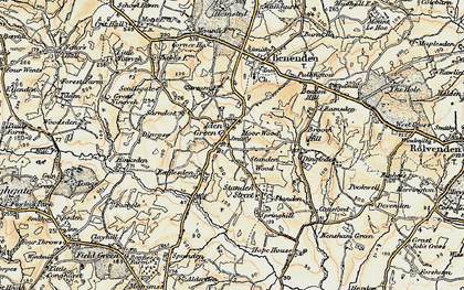 Old map of Iden Green in 1898