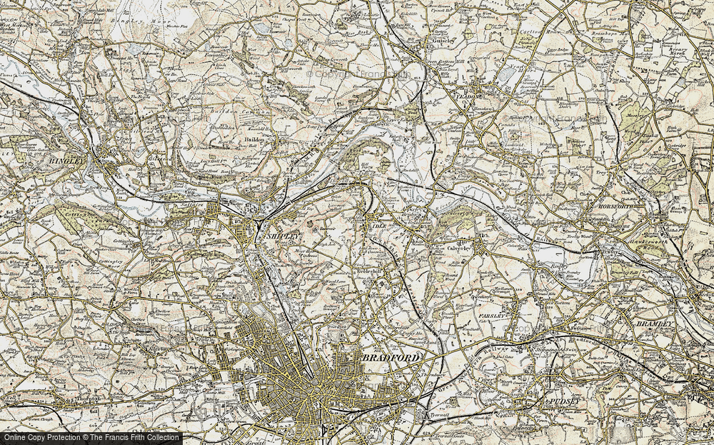 Old Map of Idle, 1903-1904 in 1903-1904