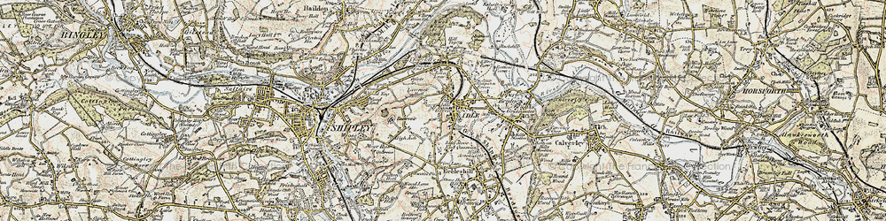 Old map of Idle in 1903-1904