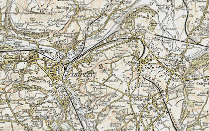 Old map of Idle Moor in 1903-1904