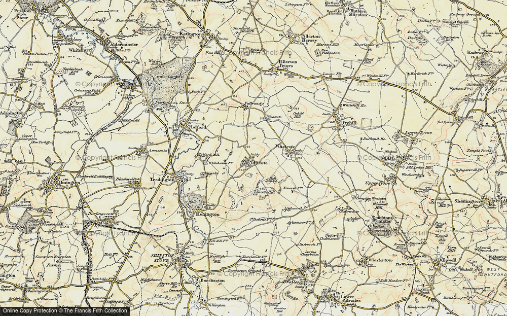 Old Map of Idlicote, 1899-1901 in 1899-1901