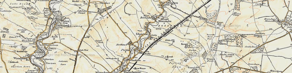 Old map of Idmiston in 1897-1899