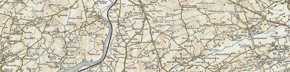 Old map of Idole in 1901