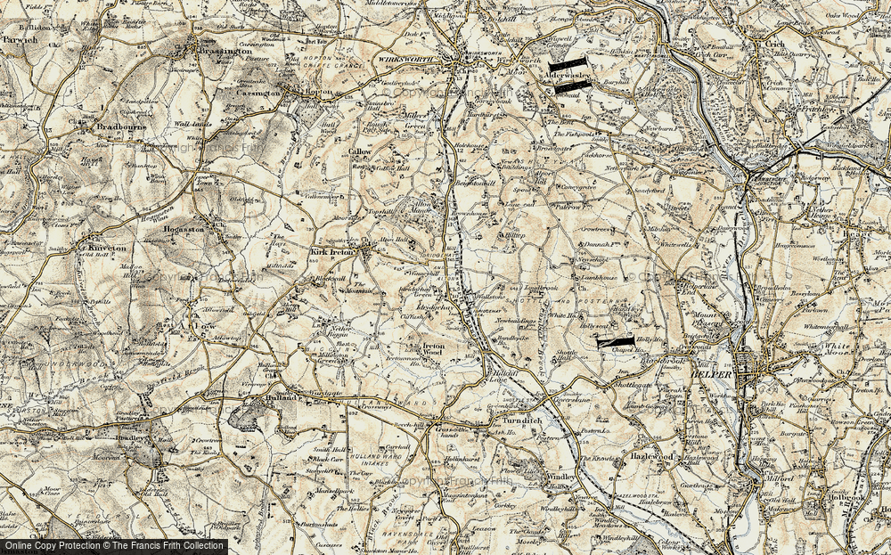 Old Map of Idridgehay, 1902 in 1902