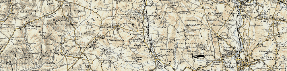 Old map of Idridgehay in 1902