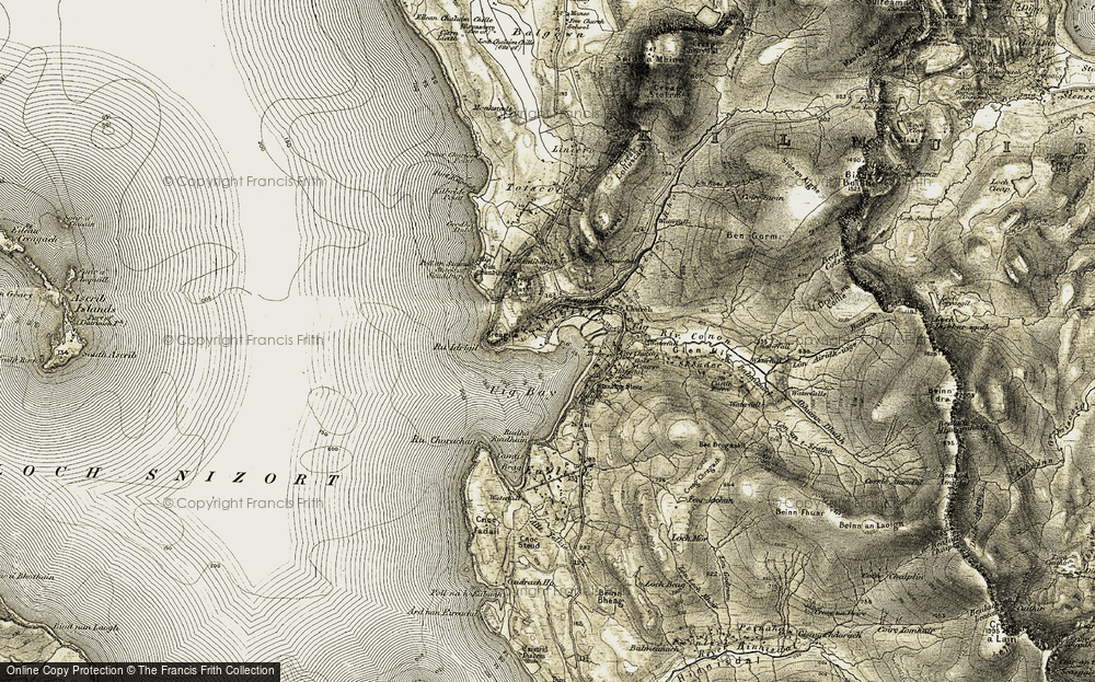 Old Map of Idrigill, 1908-1909 in 1908-1909