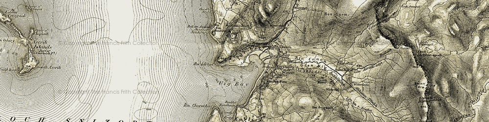 Old map of Idrigill in 1908-1909