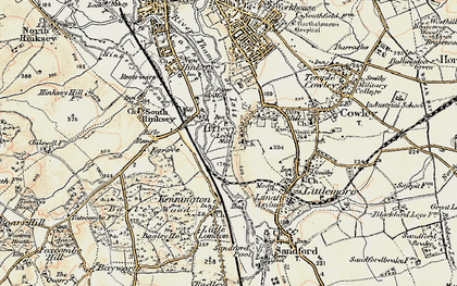 Old map of Iffley in 1897-1899