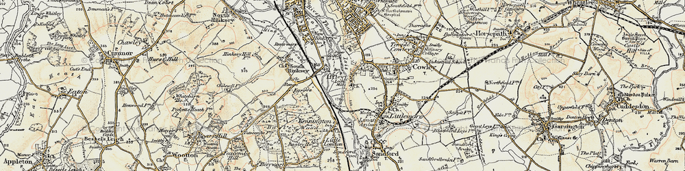 Old map of Iffley in 1897-1899