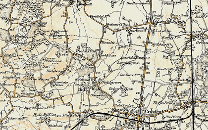 Old map of Ifield Green in 1898-1909