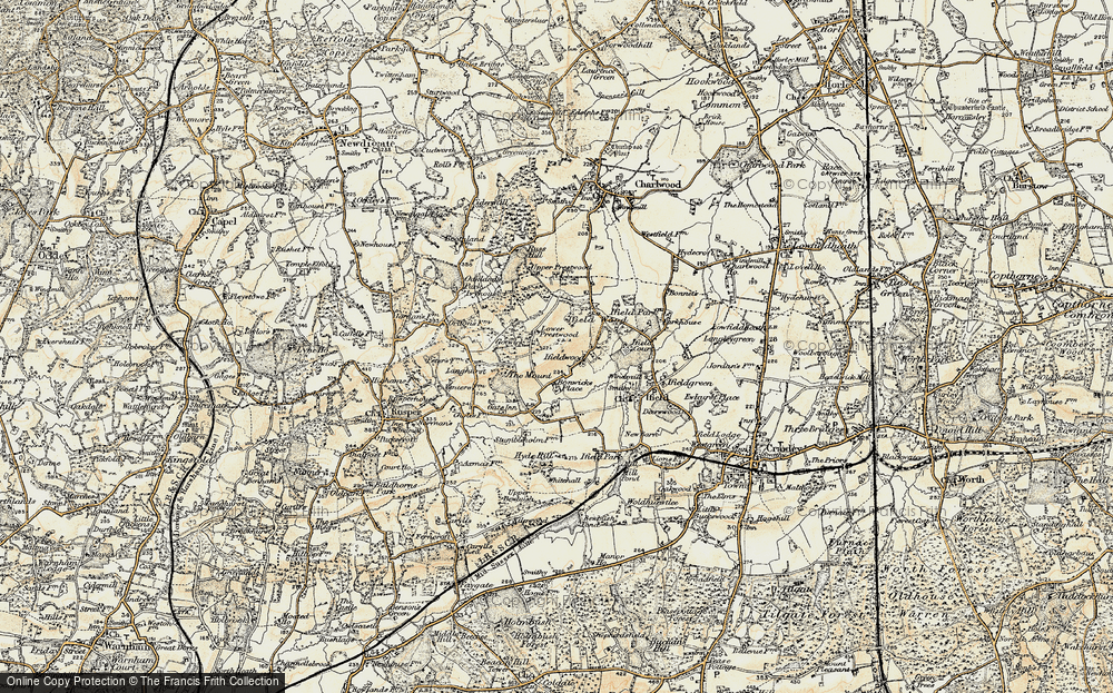 Old Map of Ifieldwood, 1898-1909 in 1898-1909
