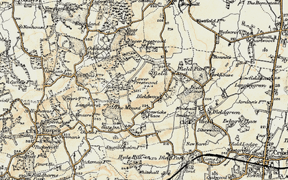 Old map of Ifieldwood in 1898-1909