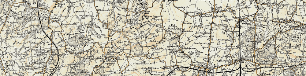 Old map of Ifieldwood in 1898-1909