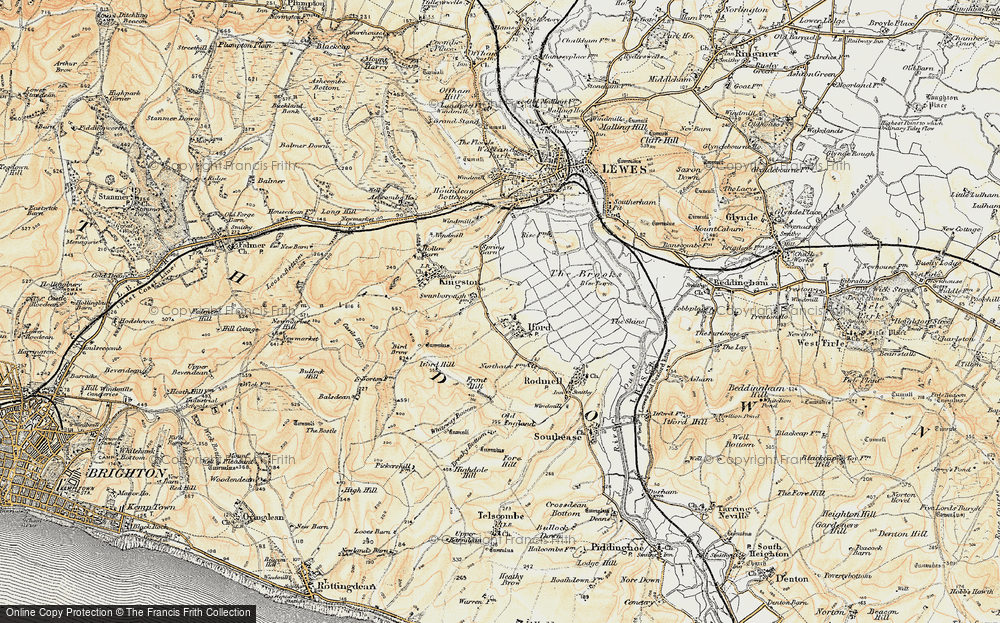 Old Map of Iford, 1898 in 1898