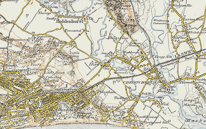 Old map of Iford in 1899-1909