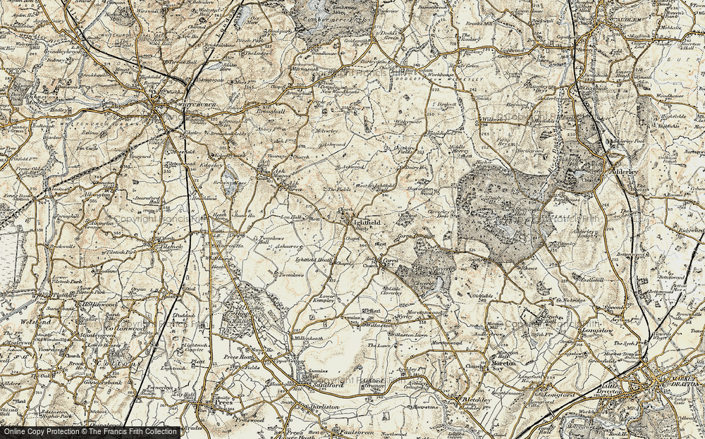 Old Map of Ightfield, 1902 in 1902