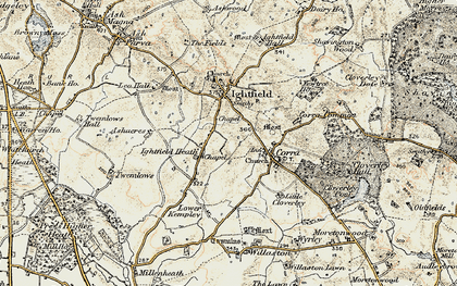Old map of Ightfield Heath in 1902