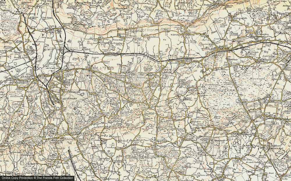 Old Map of Ightham Common, 1897-1898 in 1897-1898