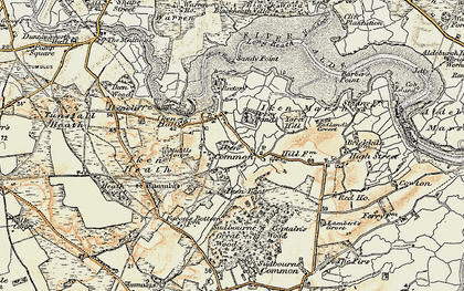 Old map of Iken in 1898-1901